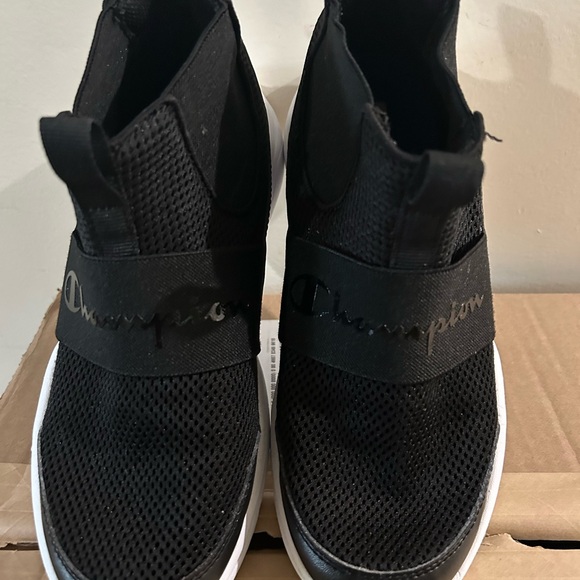 Champion Shoes - Champion Black Mesh Slip-On Sneakers